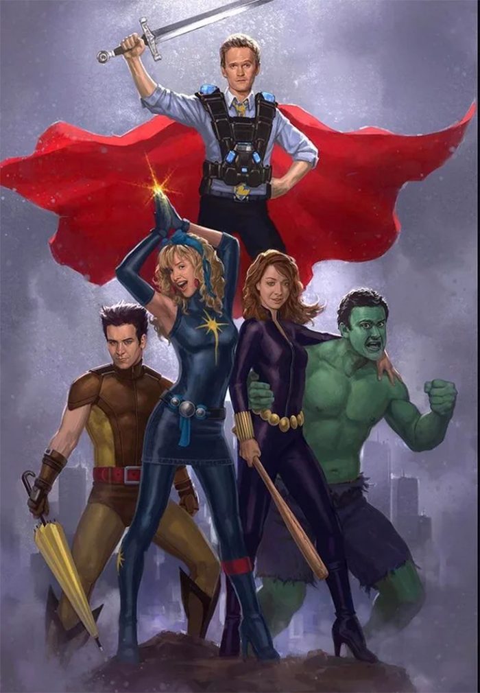 How I Met Your Mother Cast as Marvel Superheroes By Andy Park