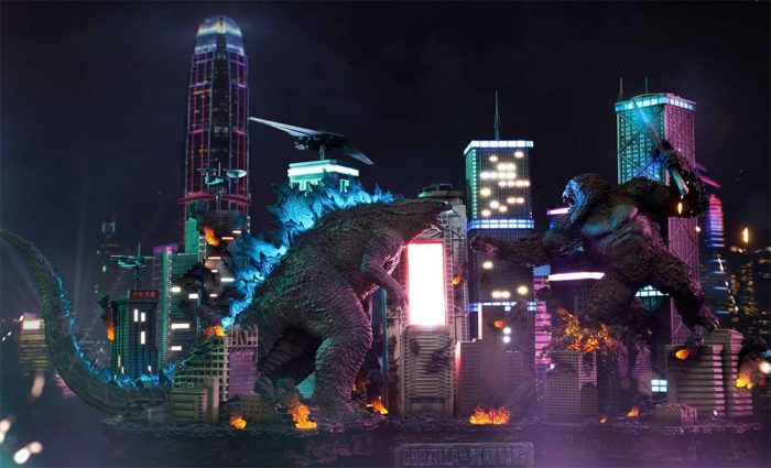 Godzilla vs Kong Diorama Statues